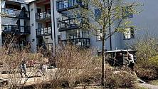 Vår på innergården 