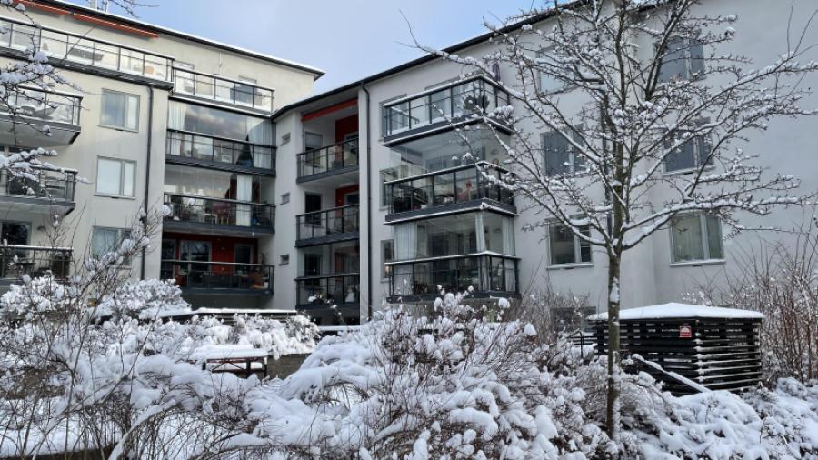 Innergården under vintern 